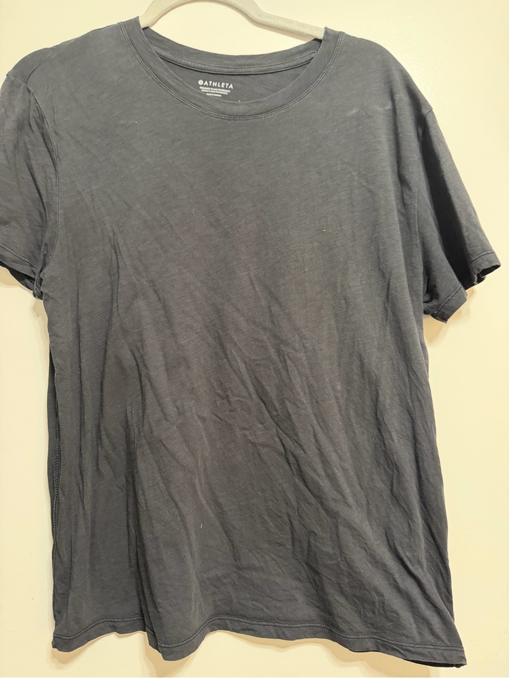 Athleta Dark Gray Short Sleeve Crew T‑Shirt